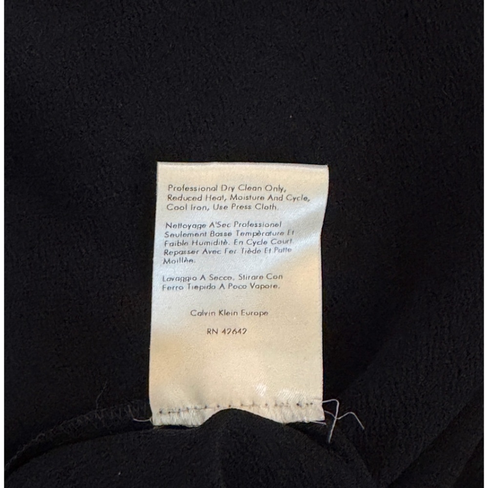 Vintage Calvin Klein Black Silk Slip Dress | Made in Italy | Size 12 - Unworn - Picture 10 of 11